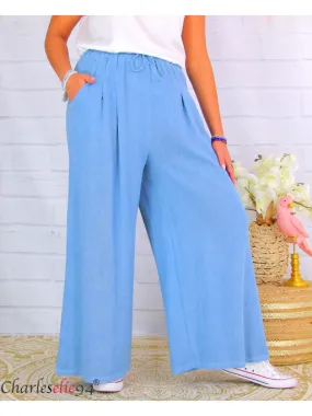 Pantalon DOMI été bleu jean